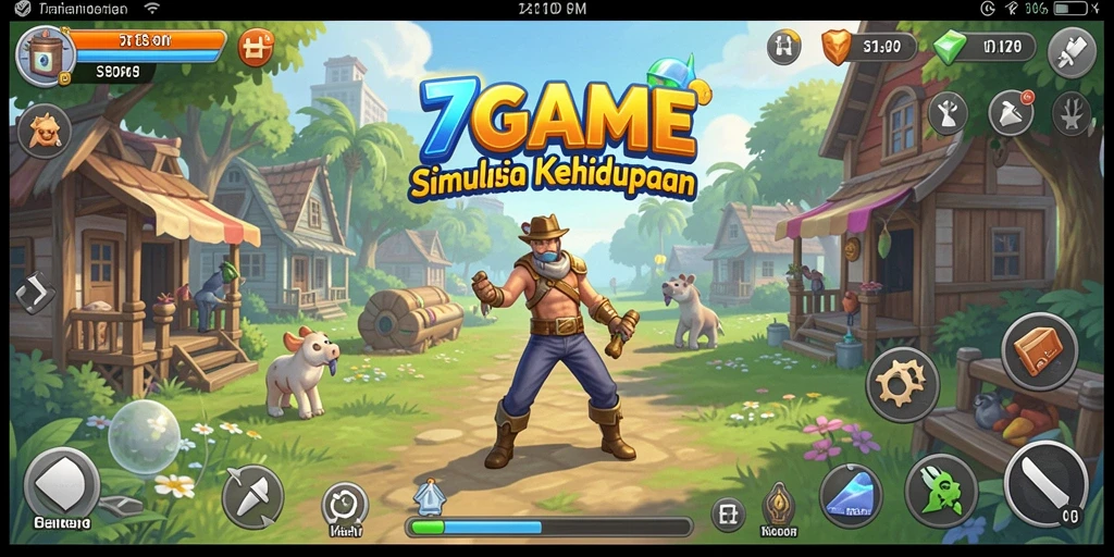 Tangkapan layar menunjukkan gameplay 7GAME yang menarik dan interaktif.