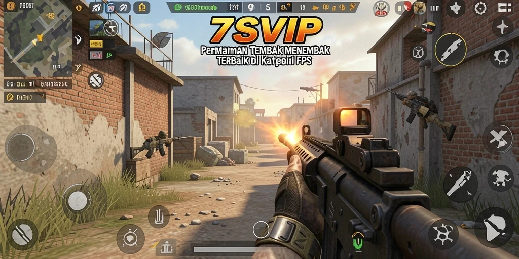 Tampilan dinamis dari aksi tembak-menembak dalam <strong>7SVIP</strong>.