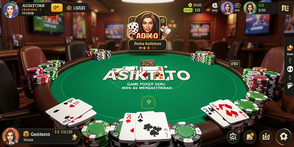Tampilan gameplay ASIKTOTO yang mengasyikkan saat bermain Poker.