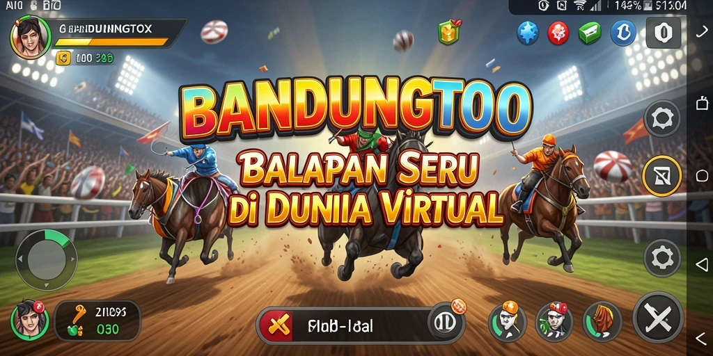 Screenshot gameplay BANDUNGTOTO menampilkan balapan mendebarkan.