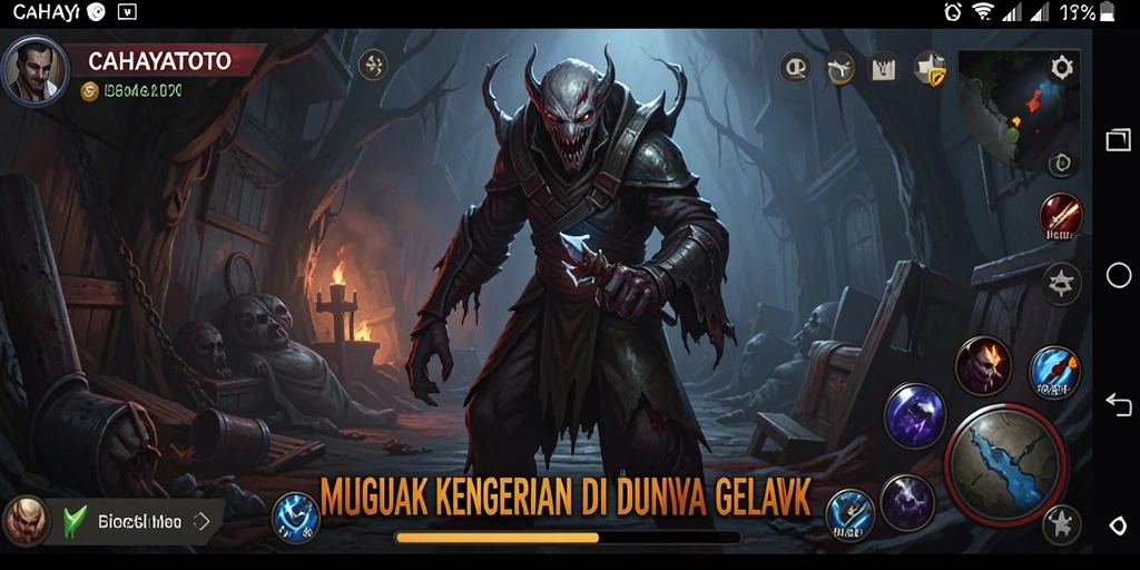 Tampilan gameplay menyeramkan di dunia gelap CAHAYATOTO.