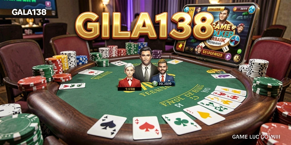 Screenshot GILA138 menampilkan suasana permainan Poker yang mendebarkan.