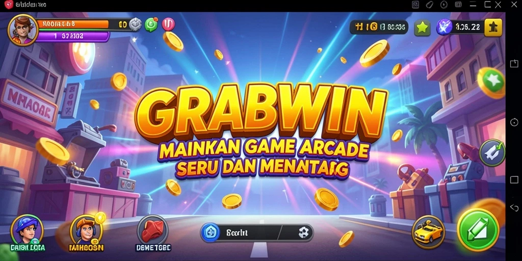 Tangkapan layar gameplay GRABWIN yang menampilkan aksi seru dan penuh tantangan.