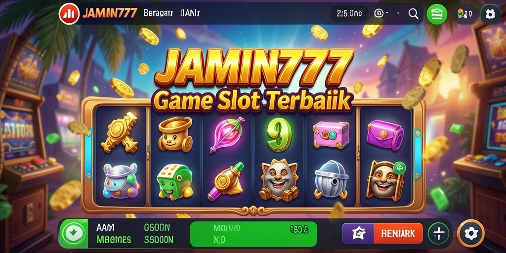 Screenshot menampilkan gameplay menegangkan dari slot JAMIN777.