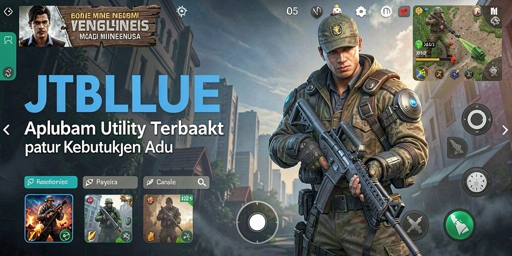 Tampilan utama JTBLUE yang menunjukkan fitur-fitur Utility yang menarik.