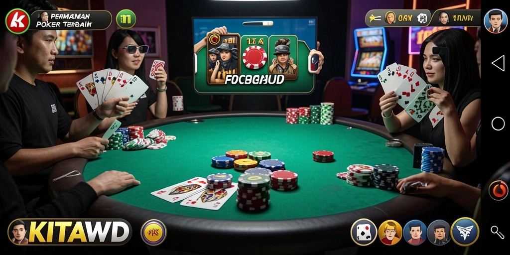 Gameplay menarik dalam permainan poker KITAWD yang penuh strategi.