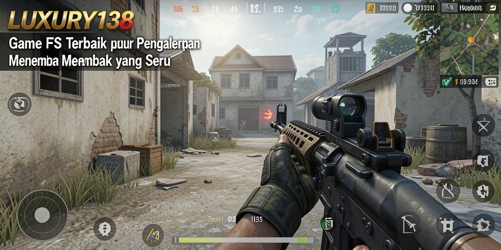 Tampilan gameplay LUXURY138 dengan aksi menembak yang seru dan mendebarkan.