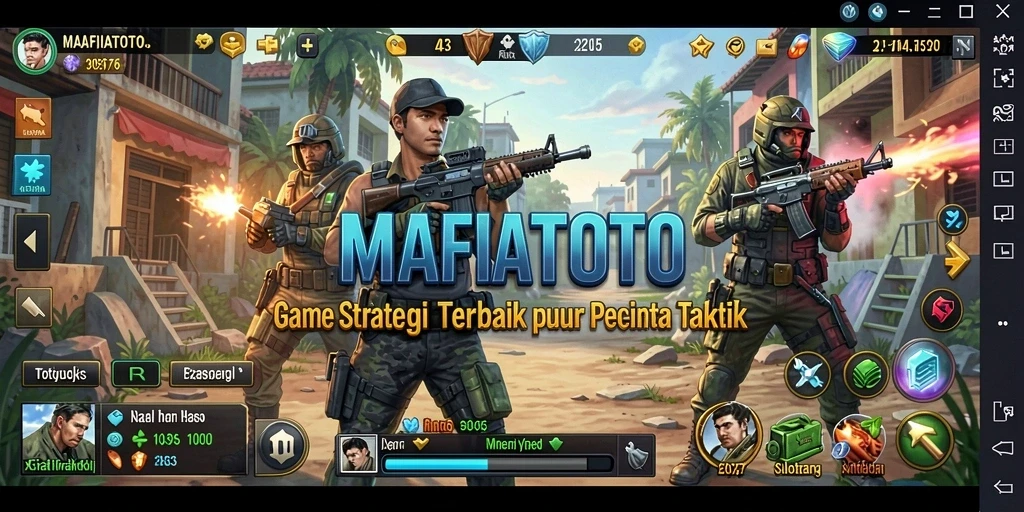 Screenshot dari permainan MAFIATOTO menampilkan aksi pertempuran yang mendebarkan.