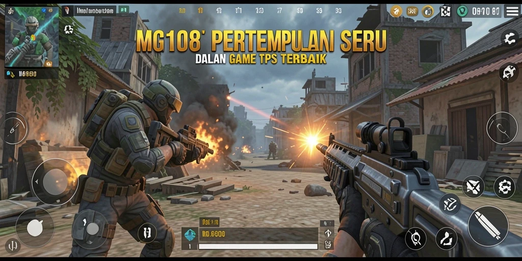 Screenshot gameplay MG108 menampilkan aksi pertempuran seru dalam TPS.