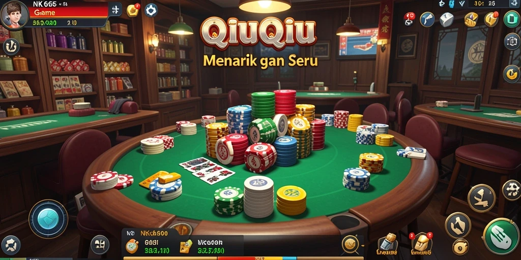 Tampilan gameplay QiuQiu yang seru dan menarik.
