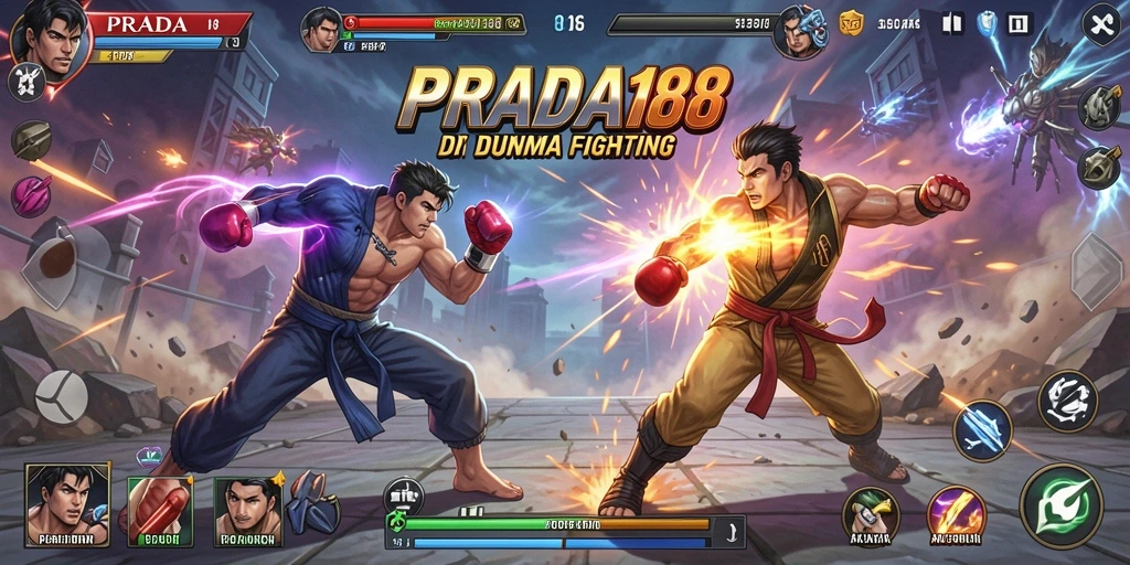 Screenshot gameplay PRADA188 menampilkan aksi pertarungan yang mendebarkan.