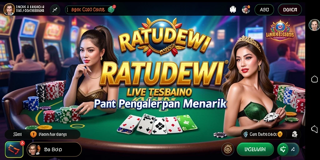 Tampilan gameplay menarik dari aplikasi Live Casino RATUDEWI.