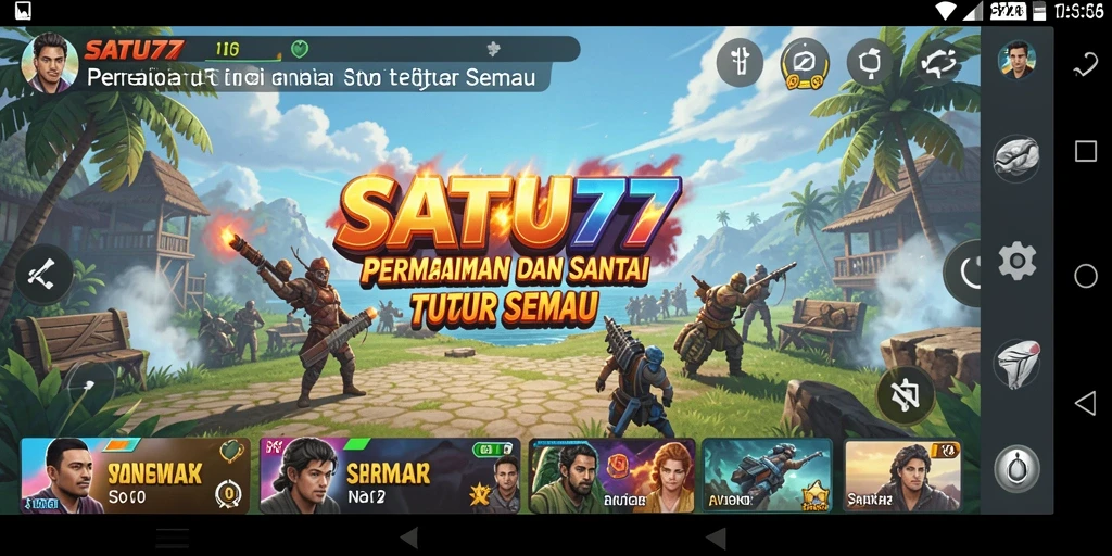 Screenshot SATU77 menampilkan aksi gameplay menyenangkan yang santai.