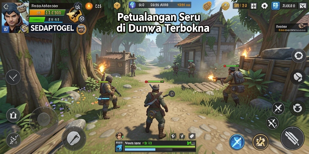 Tampilan gameplay seru dari SEDAPTOGEL di dunia terbuka.