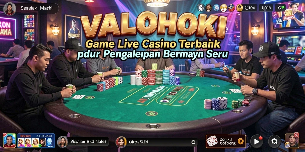 Tampilan menarik saat bermain Live Casino di VALOHOKI.