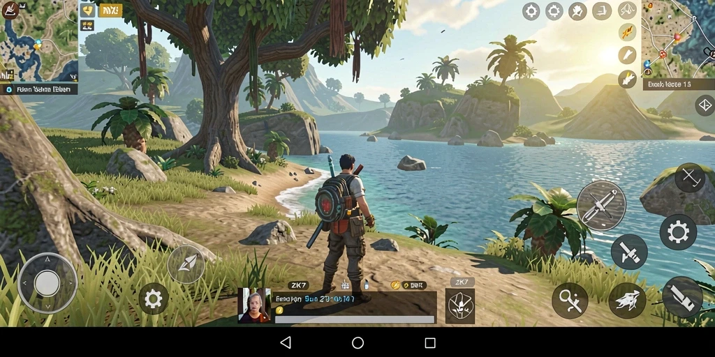 Tampilan gameplay menakjubkan dari ZK7 di dunia terbuka.