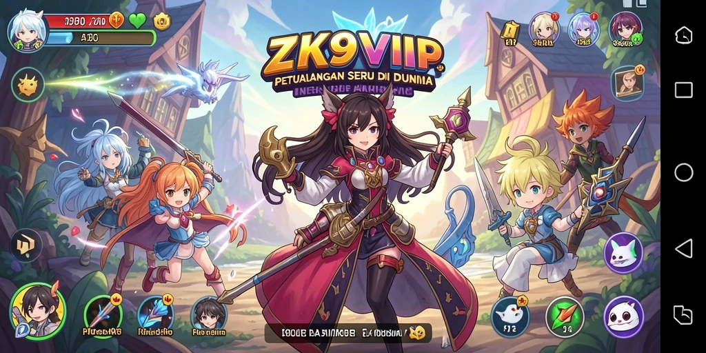 Screenshot ZK9VIP memperlihatkan aksi karakter anime yang mendebarkan.